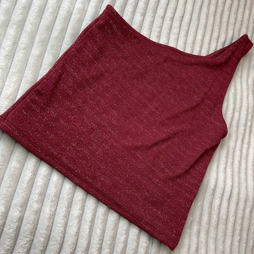 American eagle one shoulder crop top